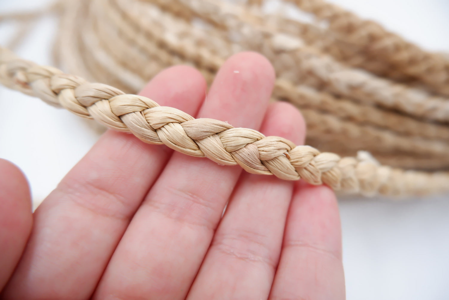 10mm braided rope, water hyacinth rope, natural rope for furniture