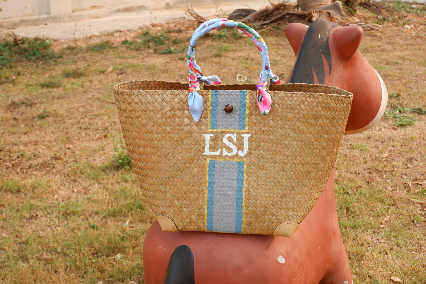 monogram straw beach bag, bridesmaid gift bag, bachelorette party gifts