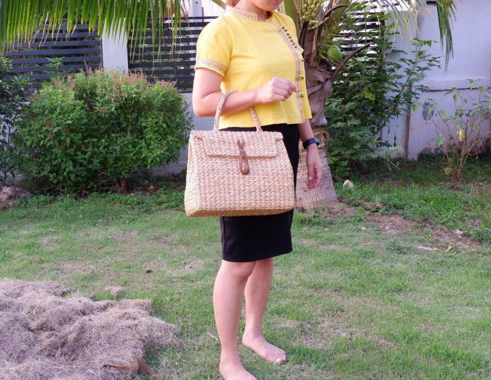 Large beach bag  Seagrass Bag Straw Tote Bag  Straw Bag for women