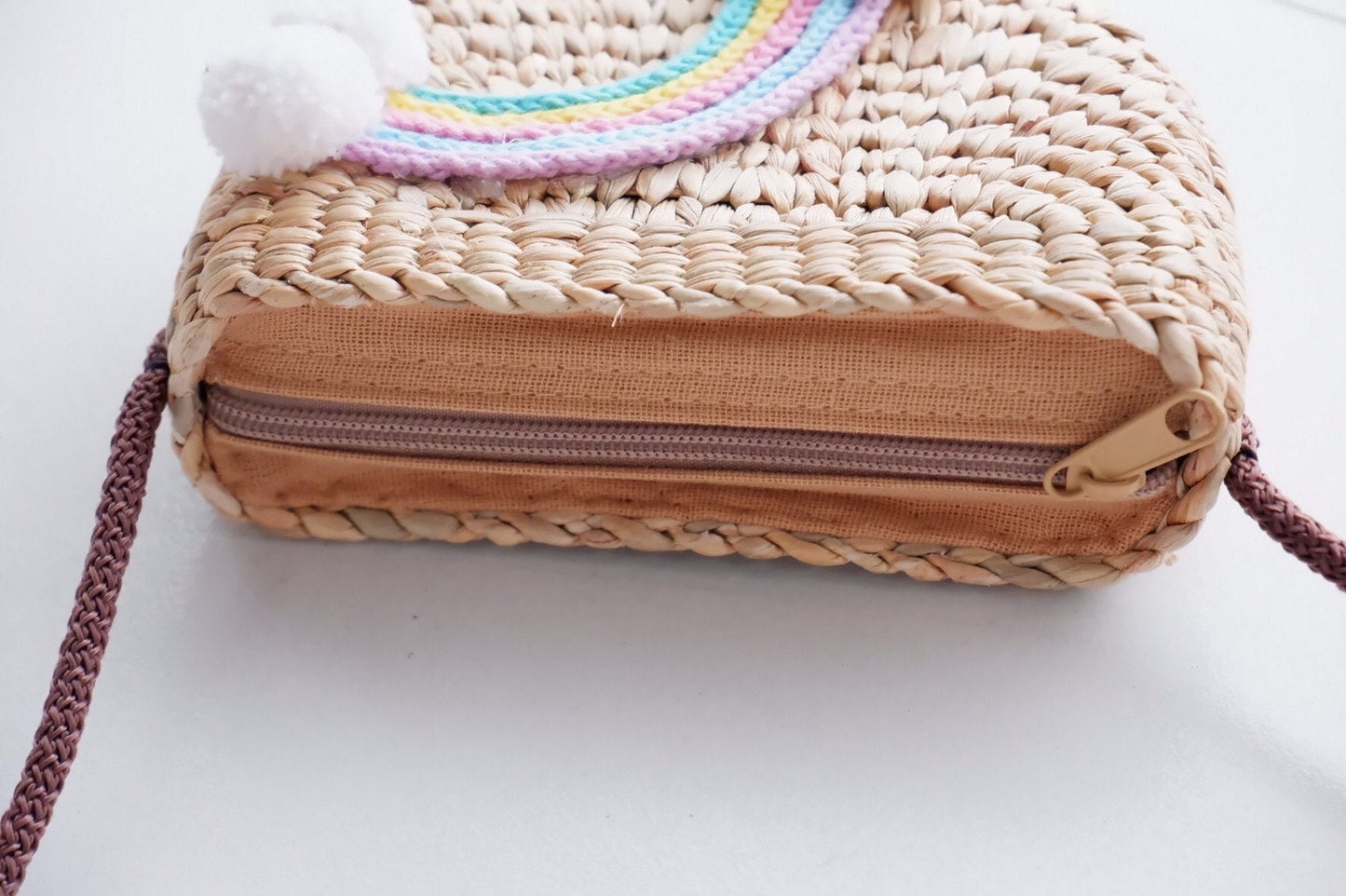 kids beach bag, rainbow crossbody bag