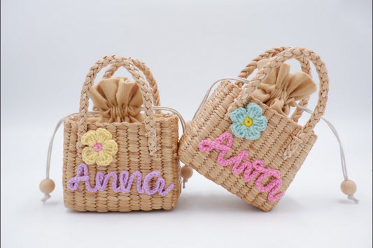 Kids Persolnalized straw bag