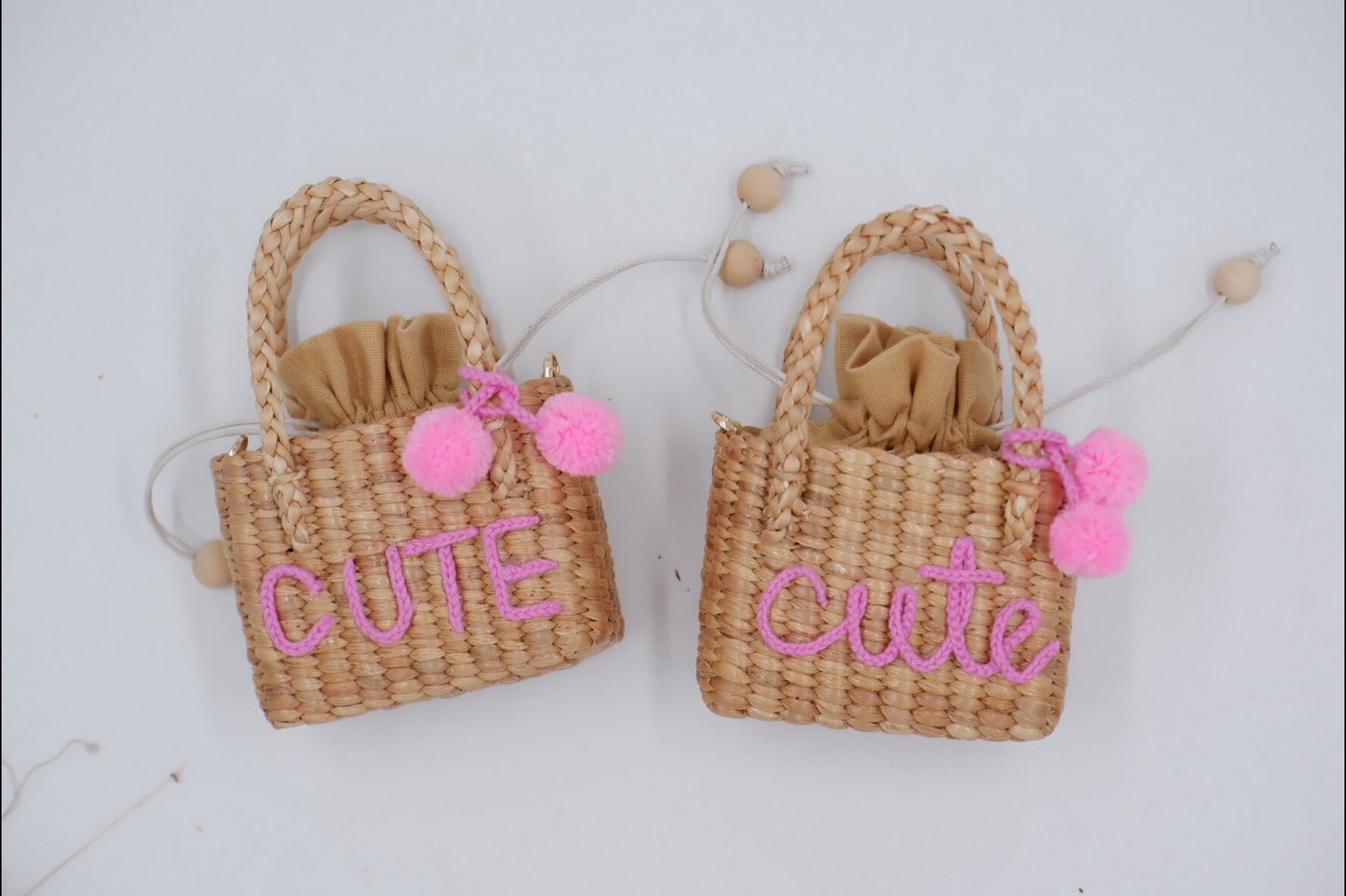 kids straw basket , seagrass bag , kids bag