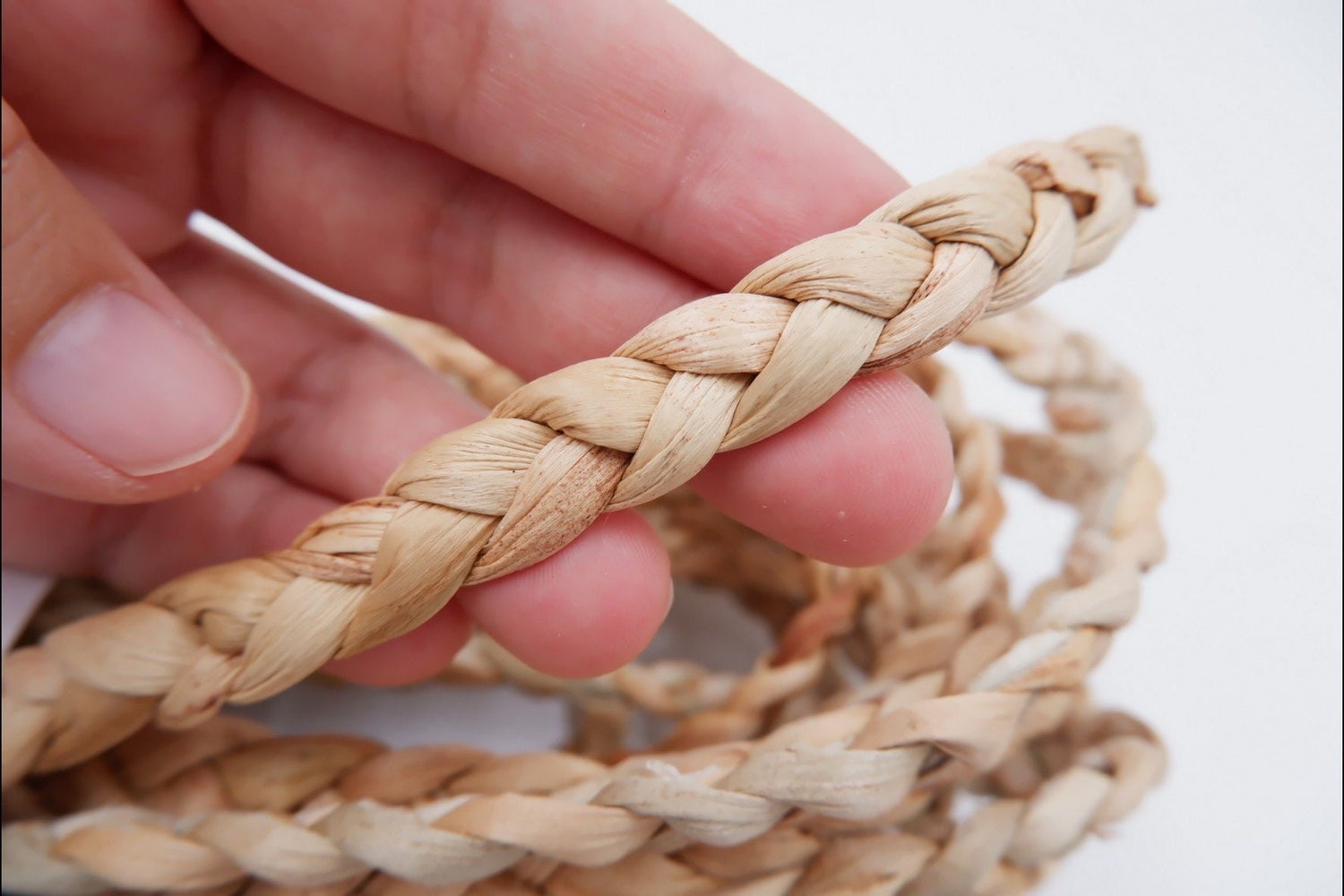 12mm Braided Rope, natural water hyacinth rope, 1/2 inches water hyacinth  rope, natural rope for furniture, Seagrass rope