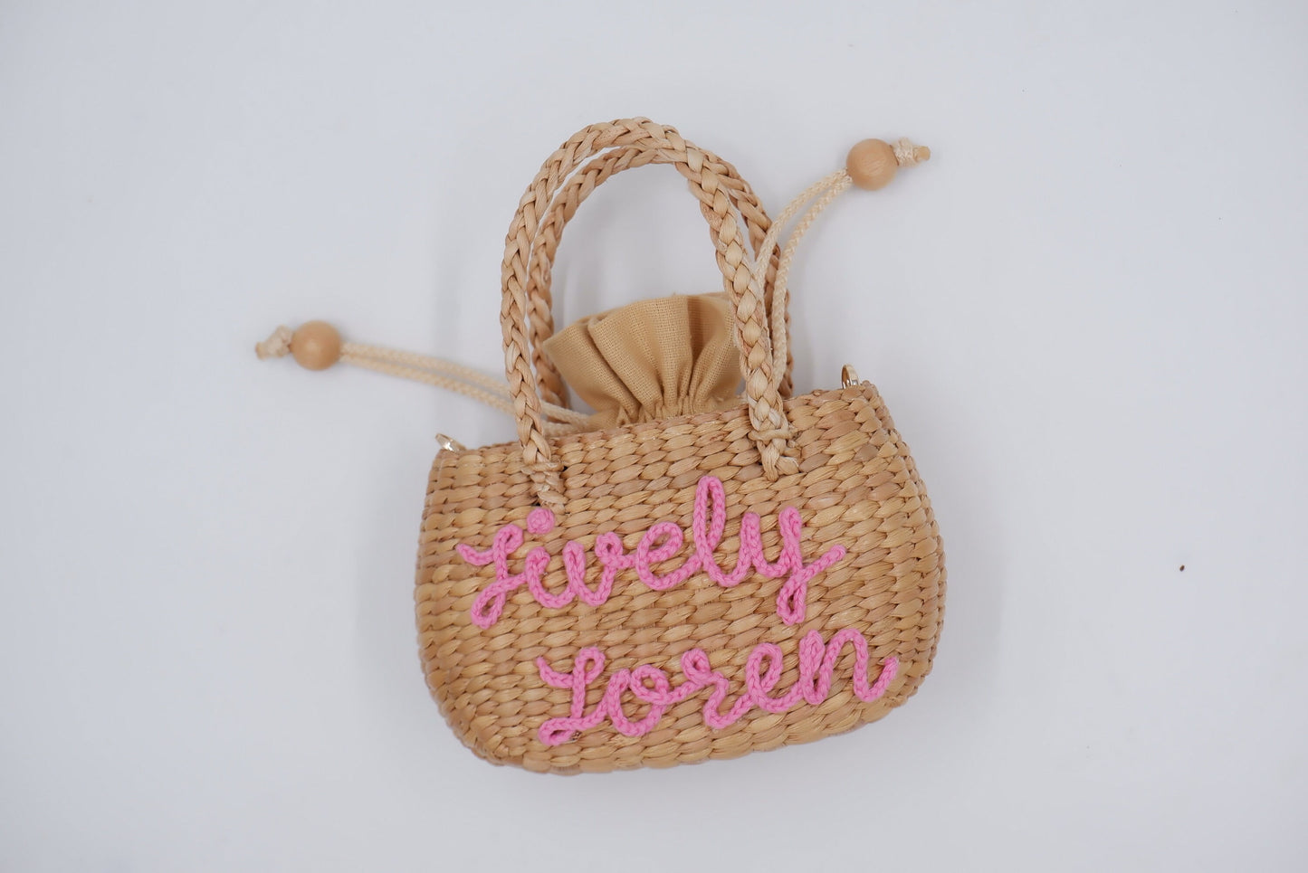 Personalized Kids Bag straw basket purses for kid