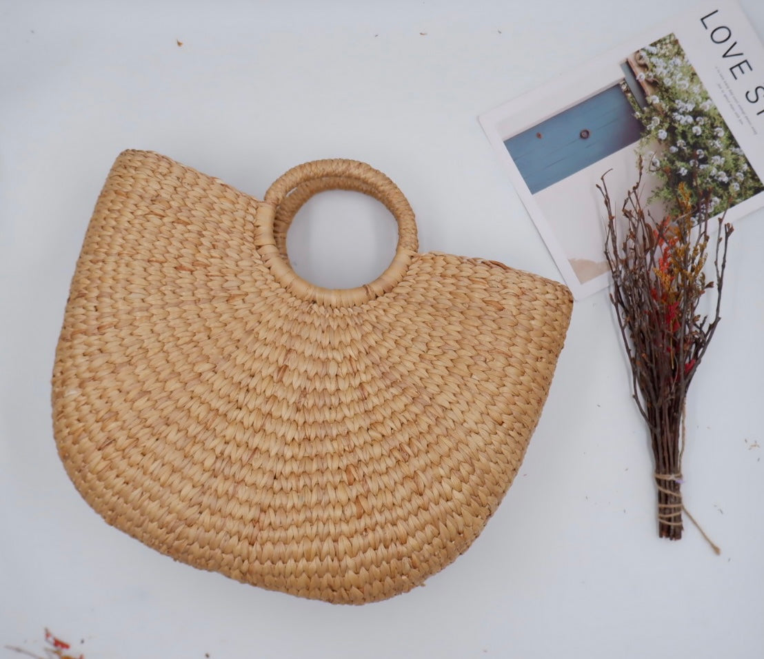 straw beach bag water hyacinth bag seagrass bag – nornorbag