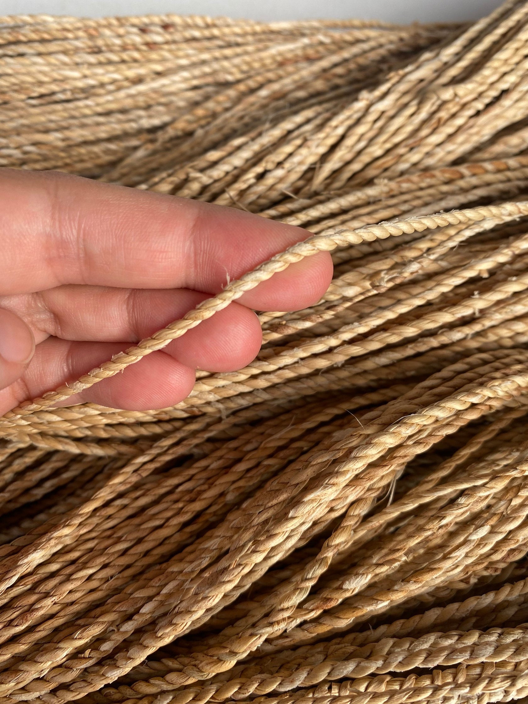 3mm twisted water hyacinth rope, seagrass cord, seagrass rope – nornorbag