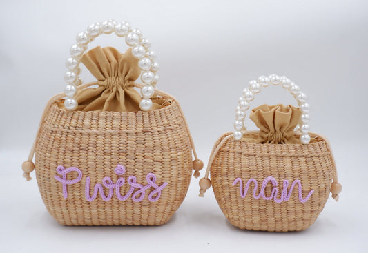 Personalised Mommy and Me Bags Pearl handbag