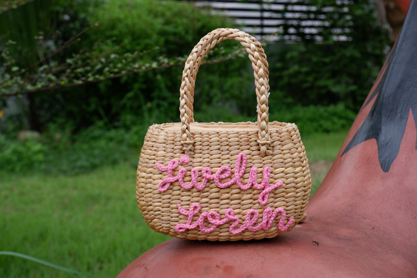 Personalized Kids Bag straw basket purses for kid