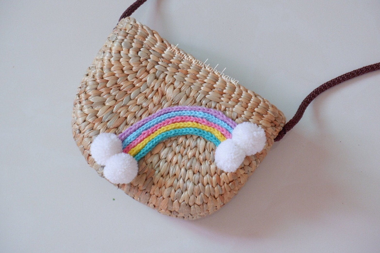 kids beach bag, rainbow crossbody bag