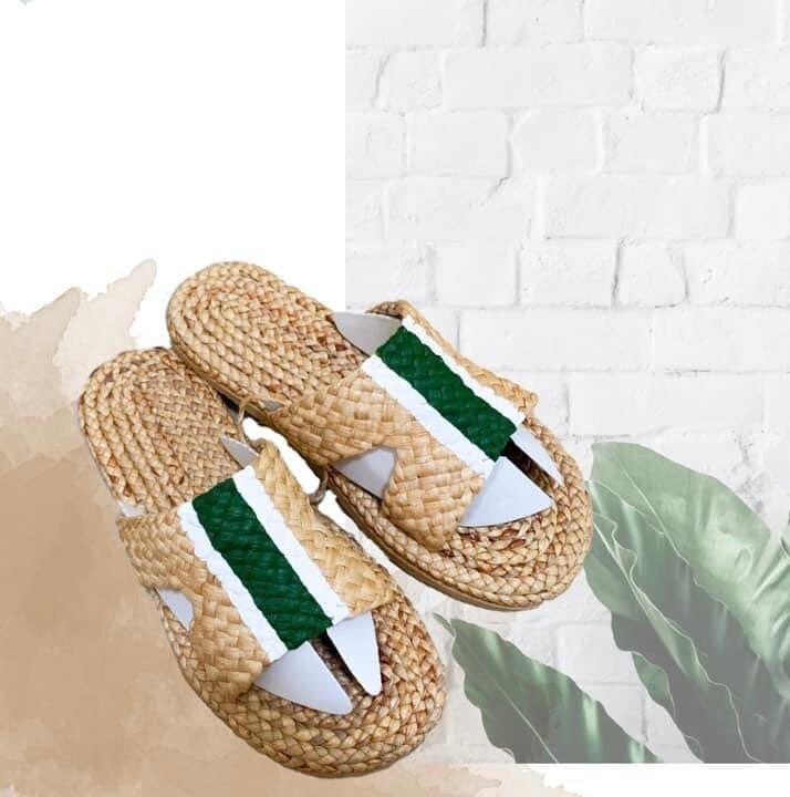 Beach sandal straw sandal Bridal shoes