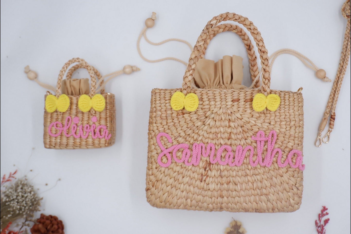 Mommy and me bags (bow-yellow)