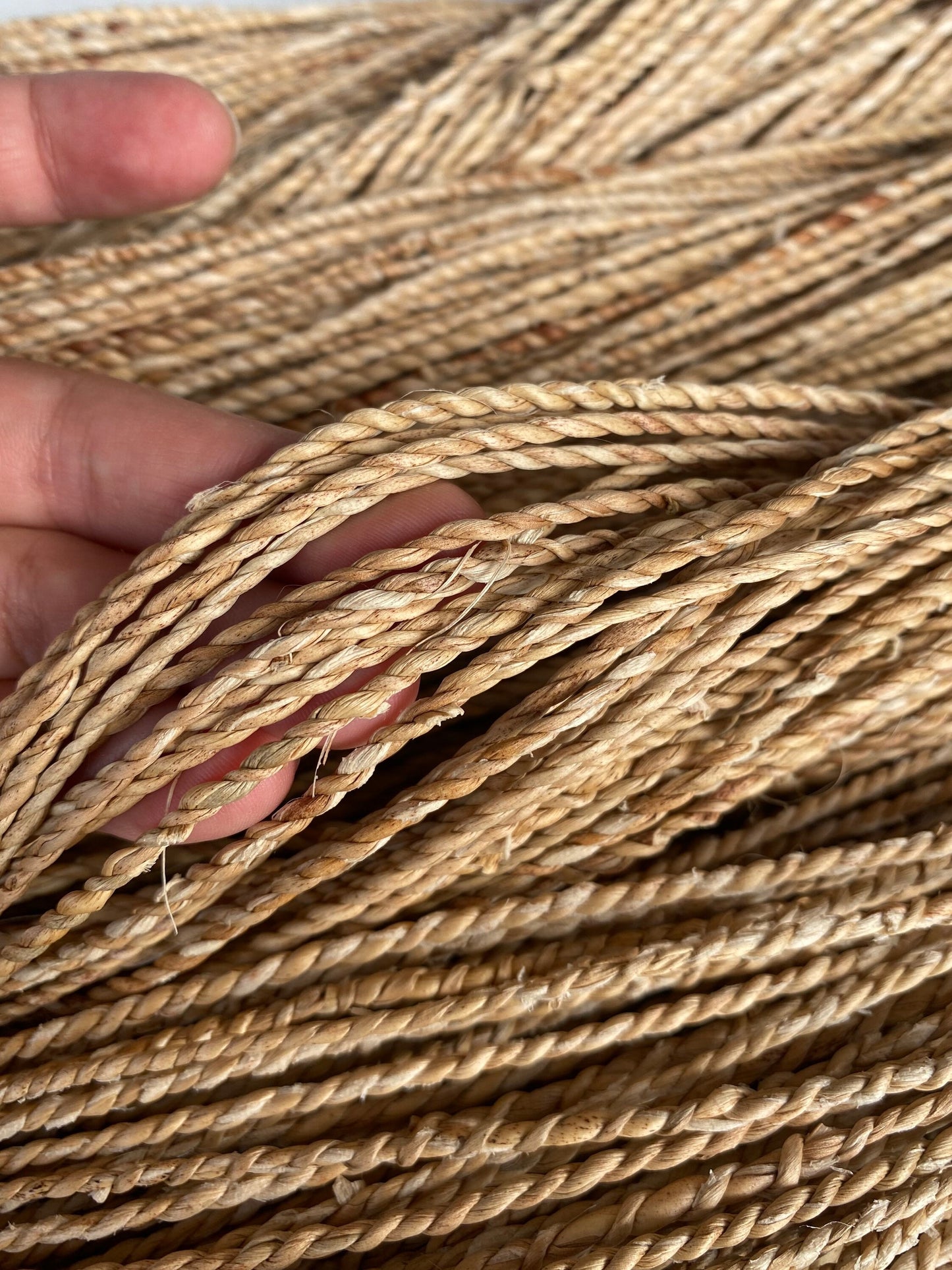 3mm-1bundle (60-75m) twisted water hyacinth cord, natural water hyacinth rope, twisted Rope, decorating weddings, braided rope lace