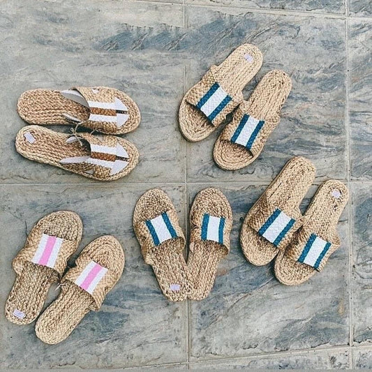 Beach sandal straw sandal Bridal shoes
