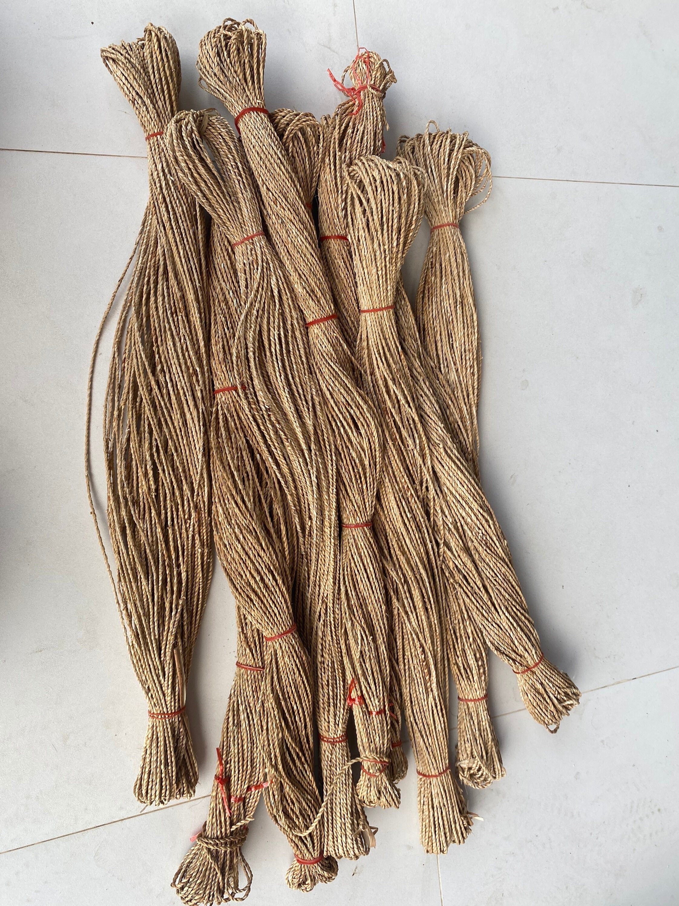 3mm twisted water hyacinth rope, seagrass cord, seagrass rope nornorbag